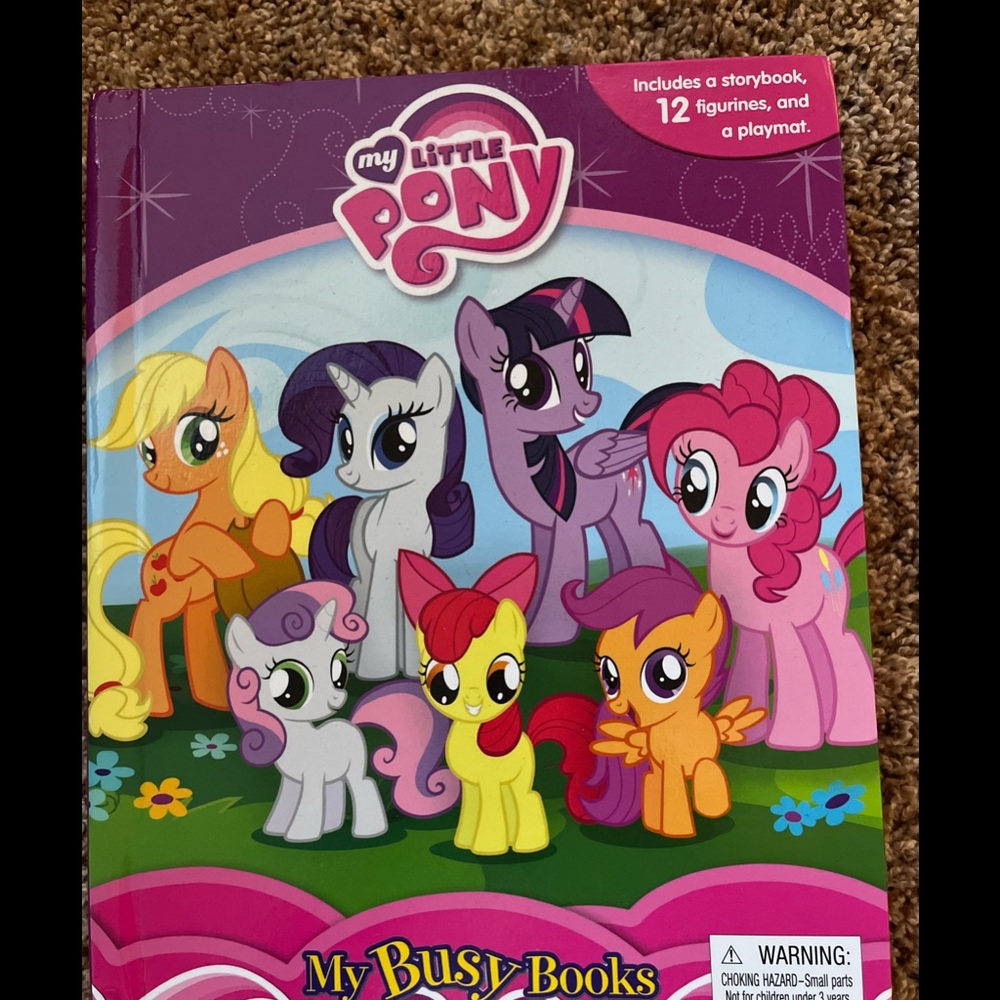 My Little Pony Board Book with Playmat and 12 figurines